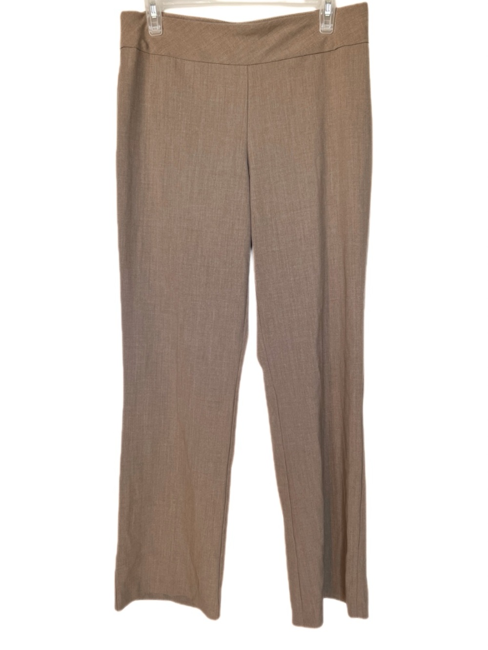 Dressbarn Womens 8 Tan Dress Pants Straight Leg Pull On Stretch Career Works